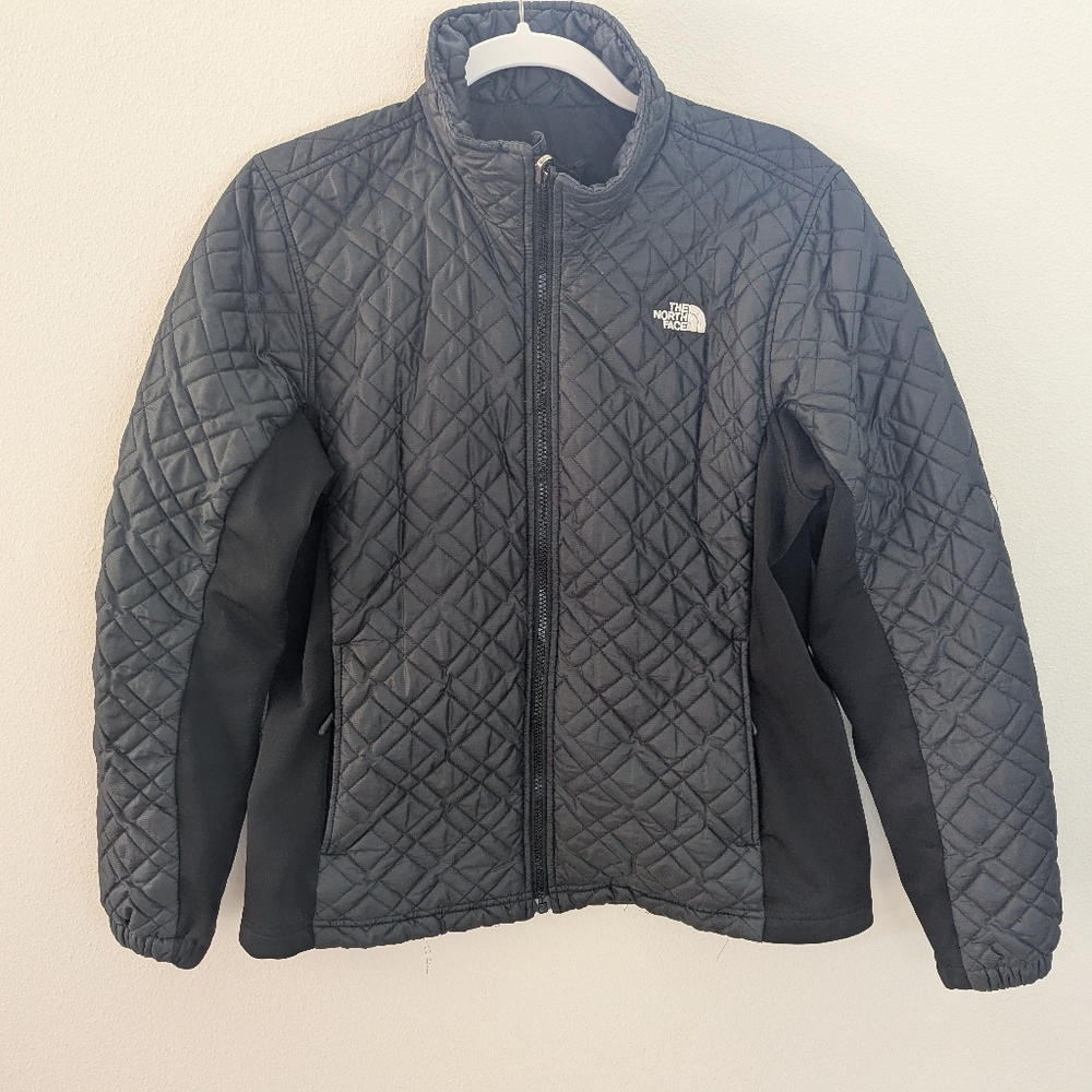 The North Face Black Quilted Full Zip Puffer Jacket